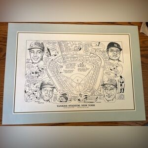 Vintage Sporting News New York Yankee Stadium Comic Print